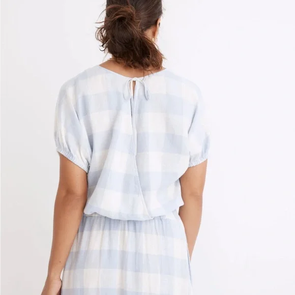 Madewell Linen Blend Michele Bubble Top & Side Button Midi Skirt - Picture 3 of 12